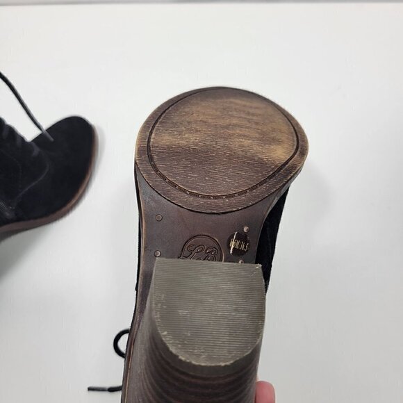 Lucky Brand Women's Echoh Black Booties W Back Buckle Accent Almond Toe Size 6.5 - Picture 10 of 12